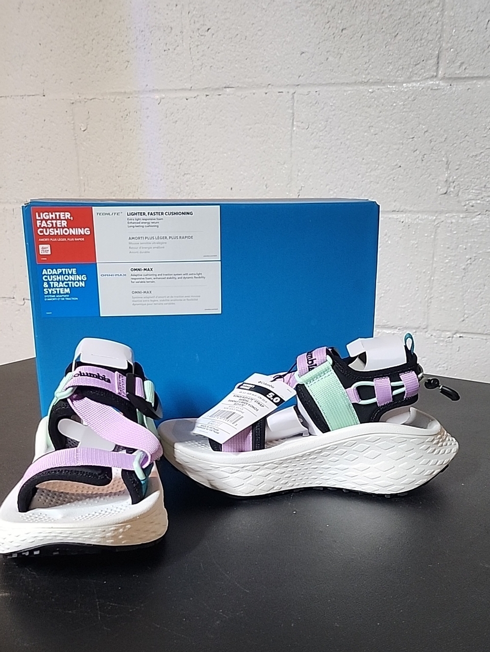 Columbia Pastel Sport Sandals - Lavender Mint White Black